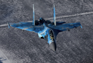 Avion de tip Su-27 ucrainean. Foto: Forțele Aeriene ale Ucrainei