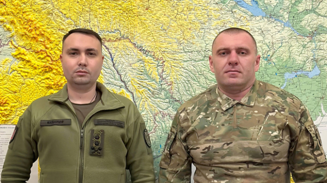 Foto: Șeful GUR, Kirilo Budanov (stânga) și Vasil Maliuk, șeful SBU