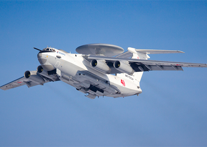 Avion de tip A-50 AWACS (avertizare timpurie) rusesc. Foto: Ministerul Apărării din Rusia