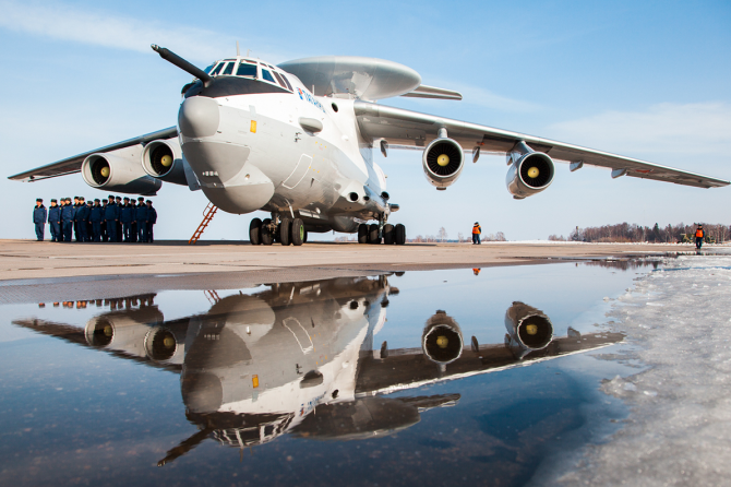 Avion de tip A-50 AWACS (avertizare timpurie) rusesc. Foto: Ministerul Apărării din Rusia