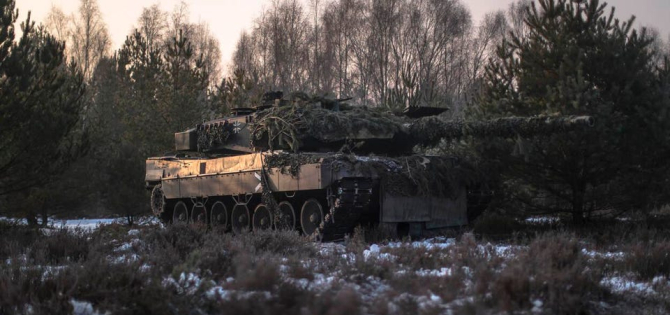 Tanc de luptă Leopard 2 aflat în dotarea Germaniei. Foto: Ministerul Apărării de la Berlin