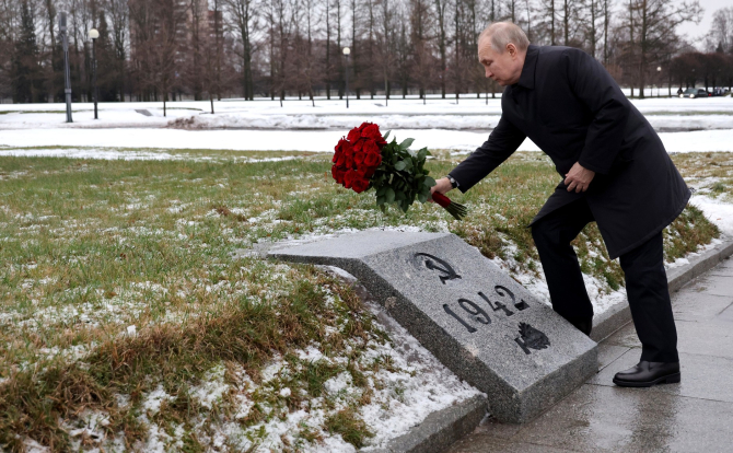 Președintele rus Vladimir Putin, la aniversarea a 80 de ani de la victoria de la Stalingrad. Foto: Kremlin