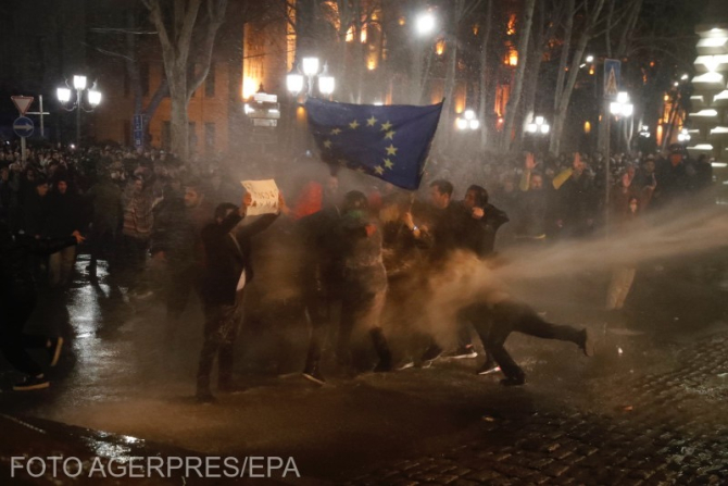 Proteste pro-europene în Georgia împotriva legii ruse a „agenților străini”