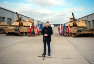 Centrul logistic NATO din Polonia. Aprilie 2023. Sursa foto: Ministerul Apărării din Polonia.