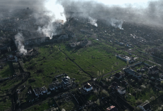 Orașul ucrainean Bahmut, distrus complet după mai bine de 9 luni de asediu rus. Foto: Administrația Prezidențială de la Kiev