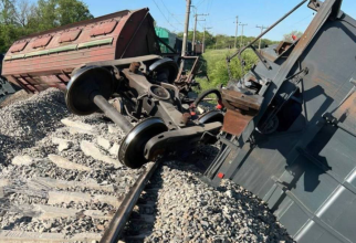 Tren rusesc deraiat lângă Simferopol, Crimeea, 18 mai.