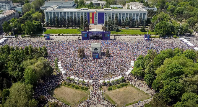Moldova europeană. Imagini din timpul adunării „Moldova Europeană”. Sursă foto: Administrația Prezidențială de la Chișinău