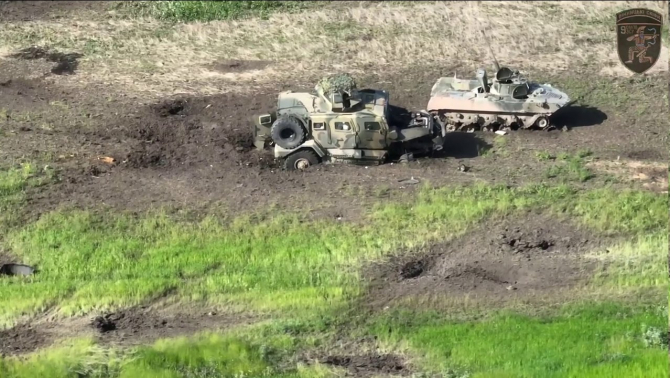 Blindate rusești distruse de ucraineni. Foto: Brigada 59 Motorizată via Mil.ua 