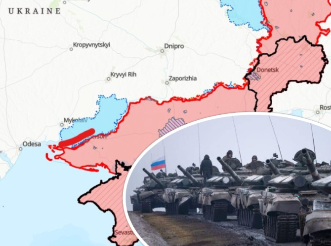 Harta frontului din Ucraina