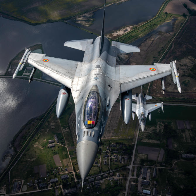 F-16 Fighting Falcon aflat în dotarea României. Foto: NATO Air Command