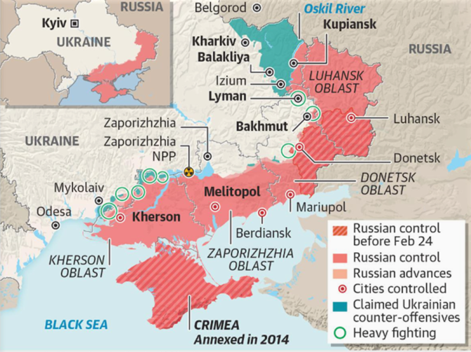 Frontul ucrainean. Foto: The Sunday Guardian
