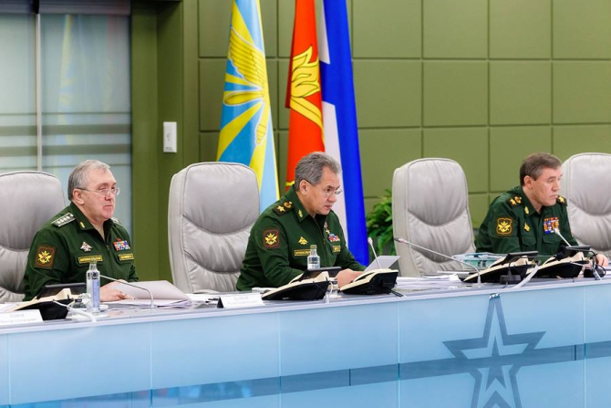 Șoigu și Gherasimov / Foto: ministerul rus al apărării / facebook