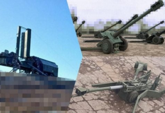 Obuziere și sisteme radar sub format unor machete. Compania ucraineană "Metinvest" a lansat producția de serie a ''falselor echipamente militare'' pentru Forțele Armate ale Ucrainei. Sursa foto: UNIAN.