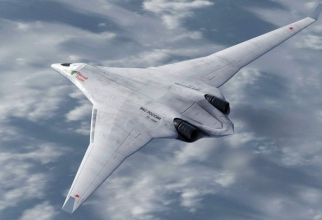 Imagine grafică a unui bombardier dezvoltat în cadrul programului Envoy, sau PAK DA. Imagine ilustrativă DefenseExpress.