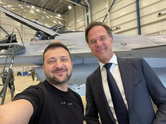Volodimir Zelenski și Mark Rutte / telegram V_Zelensy_official