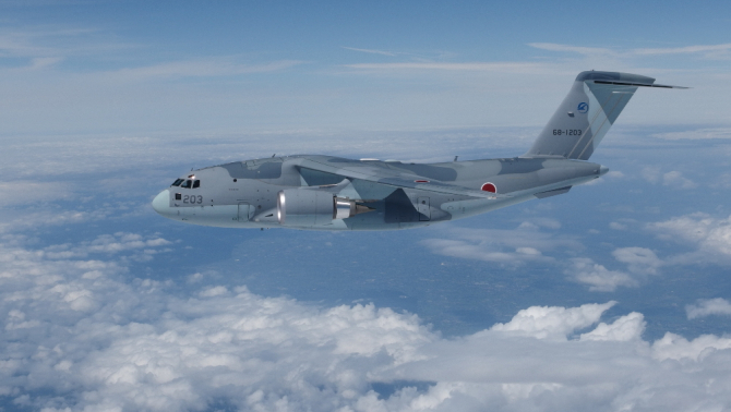 Avion cargo Kawasaki C-2. Photo credit: Ministerul Apărării din Japonia