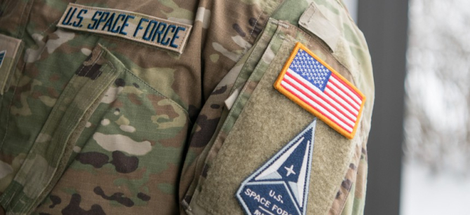 Prezentarea emblemei U.S. Space Force. Sursa Foto: U.S. AIR FORCE.