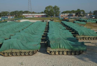 Cel puțin 95 de tancuri elvețiene sunt depozitate în nord-estul Italiei. Sursa Foto: RSI.
