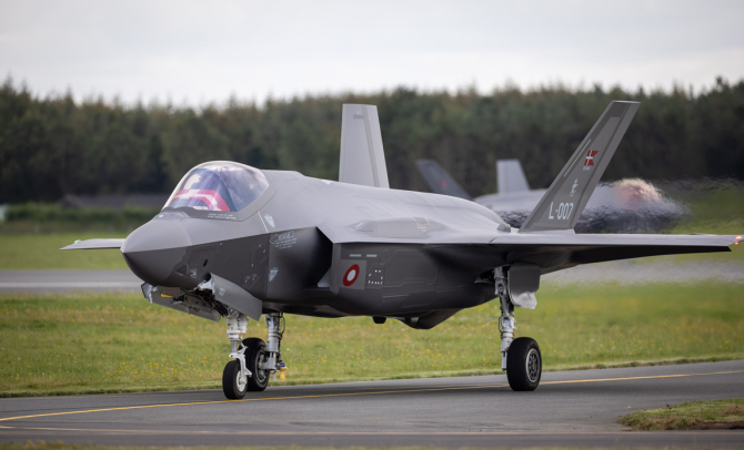 Aeronavă F-35 la Baza Aeriană Skrydstrup din Danemarca / Foto: Armata daneză