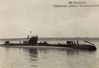 Submarinul românesc NMS Delfinul. Foto: Wikipedia via Nicolae Ursu; versiunea precedentă pusă la dispoziție de Nicolae Ursu