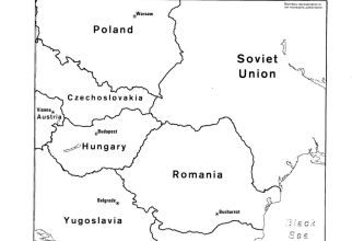 Harta Europei de Est în perioada Războiului Rece