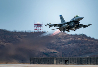 Foto: Un F-16 decolând de la Baza Aeriană Kunsan, Coreea de Sud, 19 ianuarie 2024. Sgt. Samuel Earick - Forțele Aeriene ale SUA