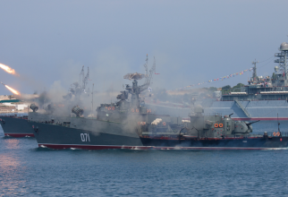 Flota rusă a Mării Negre, în Sevastopolul ocupat, Crimeea. Foto: Ministerul Apărării de la Moscova
