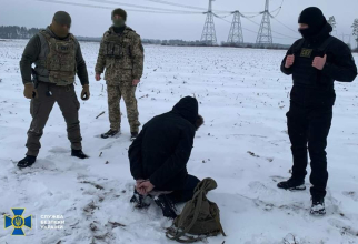 Un mercenar din cadrul Wagner Group a fost reținut în regiunea ucrainean Rîvine. Acesta pregătea atacuri asupra sectorului energetic al Ucrainei, în ianuarie 2024. Sursa foto: SBU.
