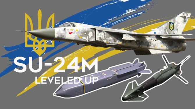 Su-24 ucrainean, avioane pe care au fost integrate rachetele SCALP/Storm Shadow dezvoltate de MBDA. Photo source: European Defense @YouTube