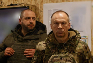 Comandantul-șef al armatei ucrainene, Oleksandr Sîrskîi, împreună cu ministrul apărării Rustem Umerov / Sursa: Sîrskîi, Telegram