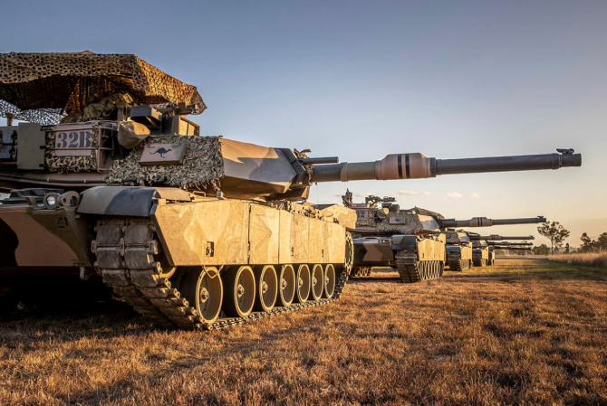 Australia operează deja varianta M1A1 a tancului Abrams. Sursa Foto: Armata australiană
