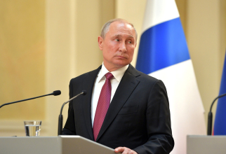 Foto. Vladimir Putin, la conferința de presă cu fostul președinte finlandez, Sauli Niinistö - 2019 (Sursa Kremlin.ru)