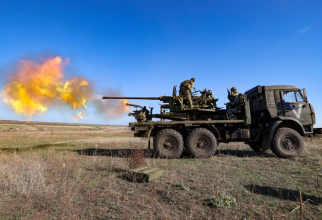 Armata rusă acționând în zona Zaporojie, teritoriu ucrainean ocupat ilegal. Foto: Ministerul Apărării din Rusia