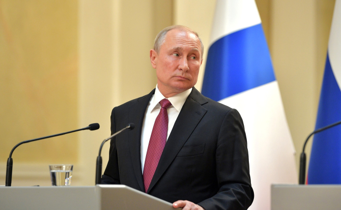 Foto. Vladimir Putin, la conferința de presă cu fostul președinte finlandez, Sauli Niinistö - 2019 (Sursa Kremlin.ru)