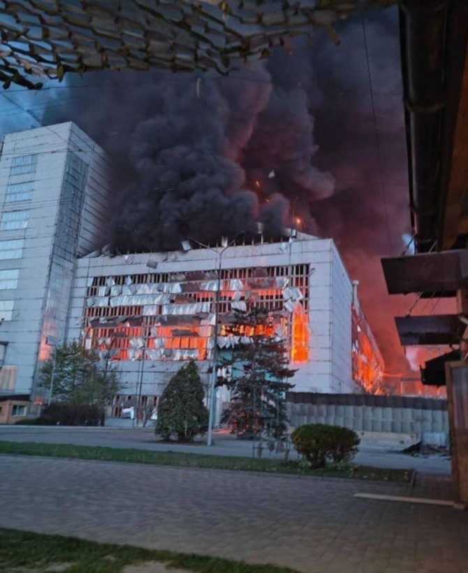 CTP Trypilska a fost complet distrus de o rafală de rachete rusești, relatează Interfax-Ucraina, citând Centrenergo. Sursa foto: Twitter/X.
