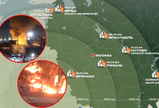 Harta atacurilor cu drone asupra instalațiilor petroliere rusești. Infografic realizat de ArmyInform.
