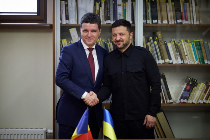 Nicușor Dan, președintele României și Volodimir Zelenski, președintele Ucrainei. Photo source: Embassy of Ukraine in Romania/Посольство України в Румунії